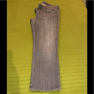 7 For All Mankind gray crop jeans